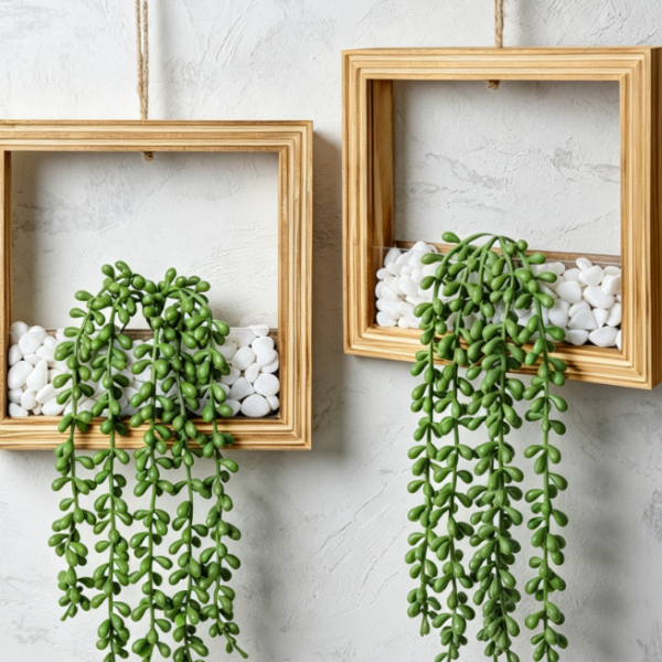 Southwestern Desert-Style Ceramic Hanging Planters (Set of 4)