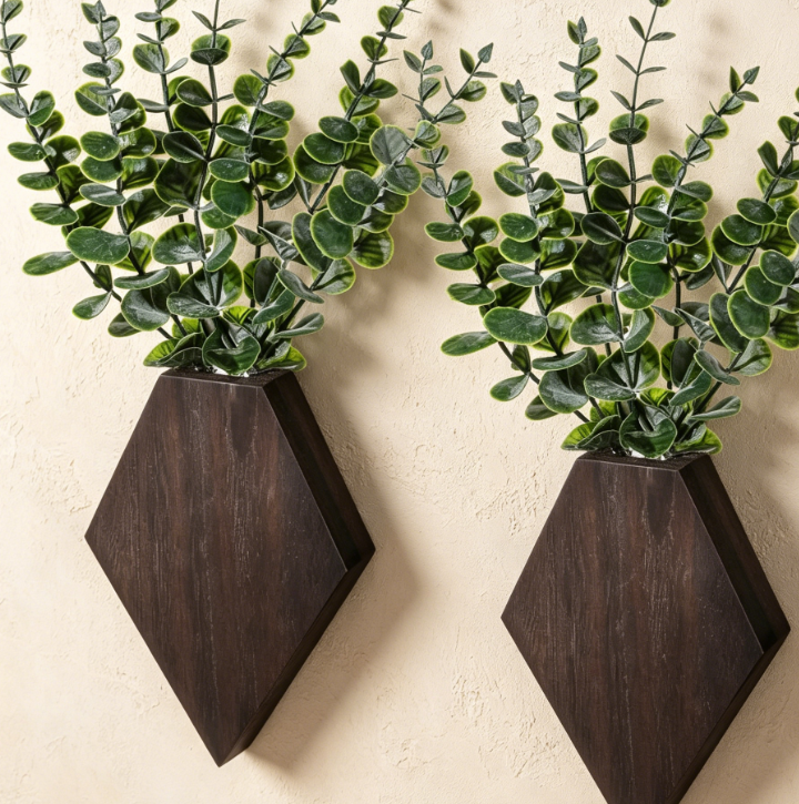 Hand-Woven Basket Hanging Planters (Set of 3) - Image 2