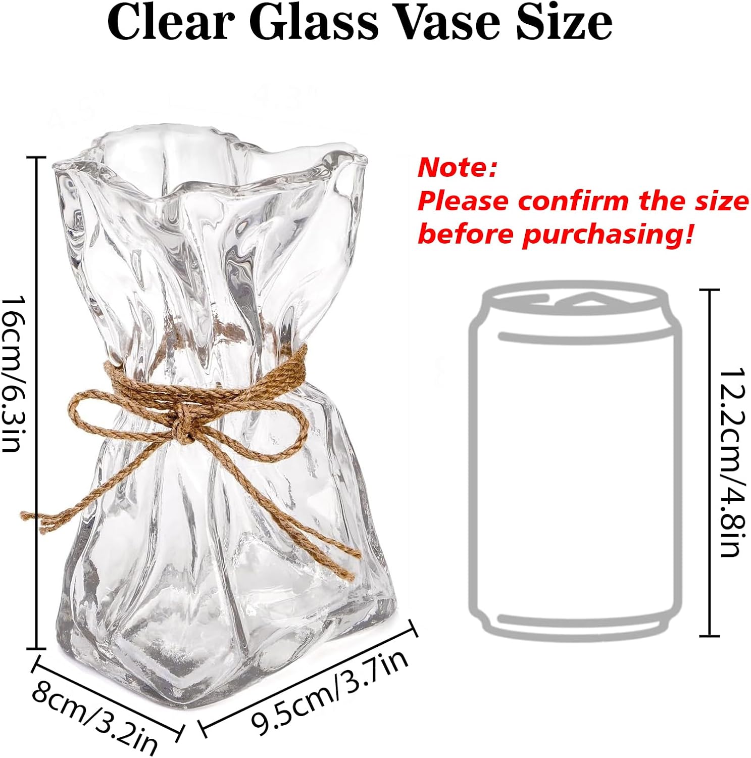 Small Glass Vase, Irregular Clear Ornament - Image 2