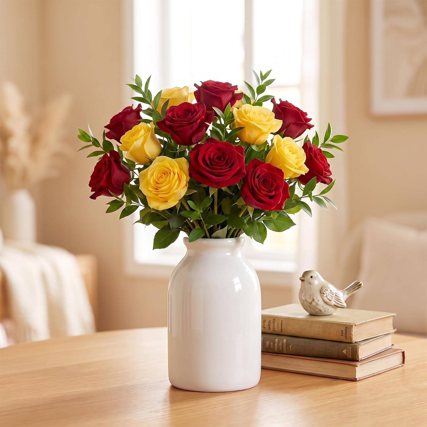 White Ceramic Vase, Modern Home Decor Piece - Image 2